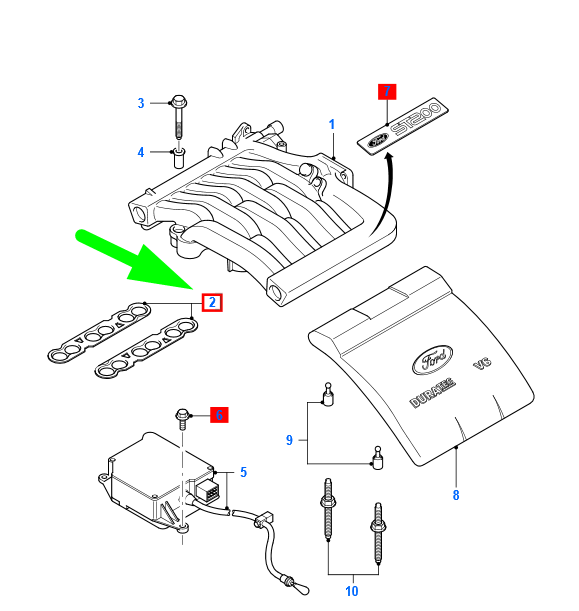 new ford mondeo mk3 intake manifold gasket 4406061 2m2e-9h486-ac original