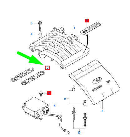 new ford mondeo mk3 intake manifold gasket 4406061 2m2e-9h486-ac original