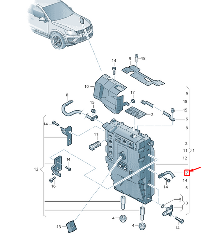 NEW VW TOUAREG 7P MK2 EARTH LINE 7P0971235B ORIGINAL