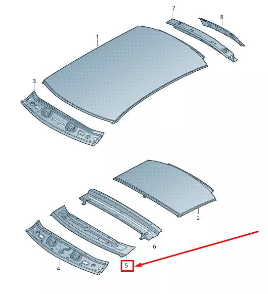 NEW AUDI RS3 FRONT INNER ROOF FRAME 8V0817159