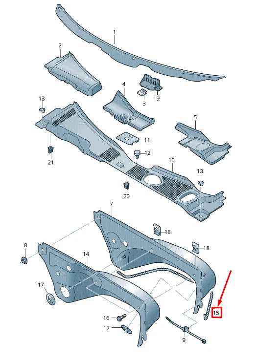 NEW AUDI RS7 SPORTBACK 4G WATER BOX SEAL 4G0819532B