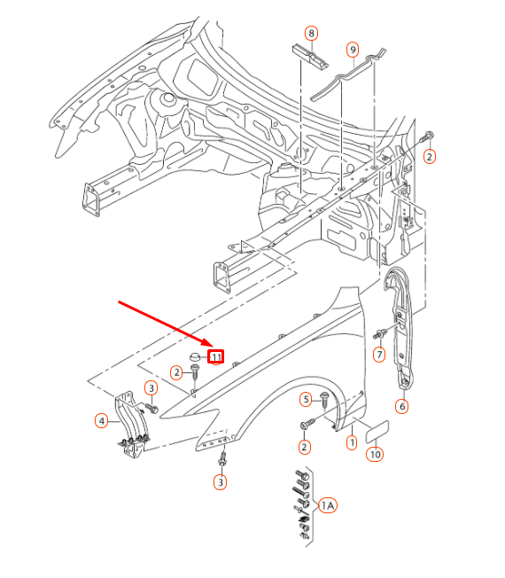 new audi a6 c7 front fender bolt screw cover cap 4g0821986 original