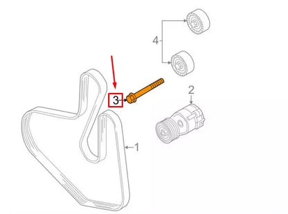 NEW VOLKSWAGEN GOLF MK5 BELT TENSIONER MOUNT BOLT N91032901 ORIGINAL