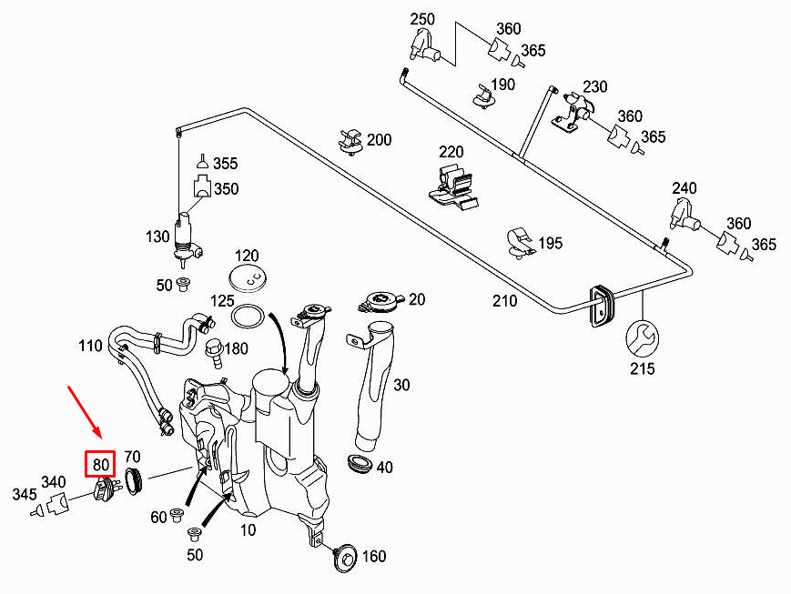 new mercedes-benz r w251 window fluid fill level sensor a1648600021 original