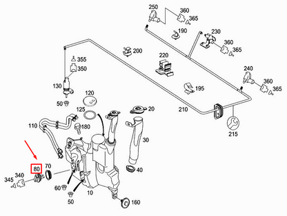 new mercedes-benz r w251 window fluid fill level sensor a1648600021 original