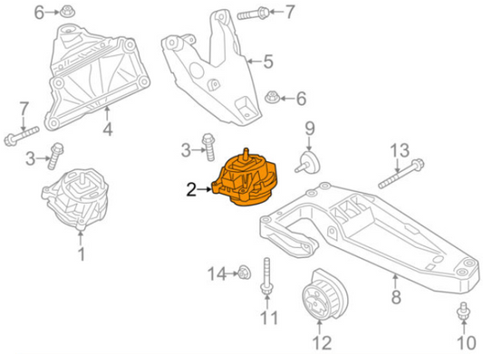 new bmw 3 f30 left engine mount 22116856183 6856183 original