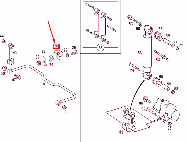 new mercedes-benz sprinter 903 rear torsion bar clamp a9019950110 original