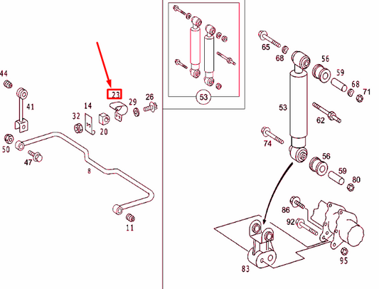 new mercedes-benz sprinter 903 rear torsion bar clamp a9019950110 original