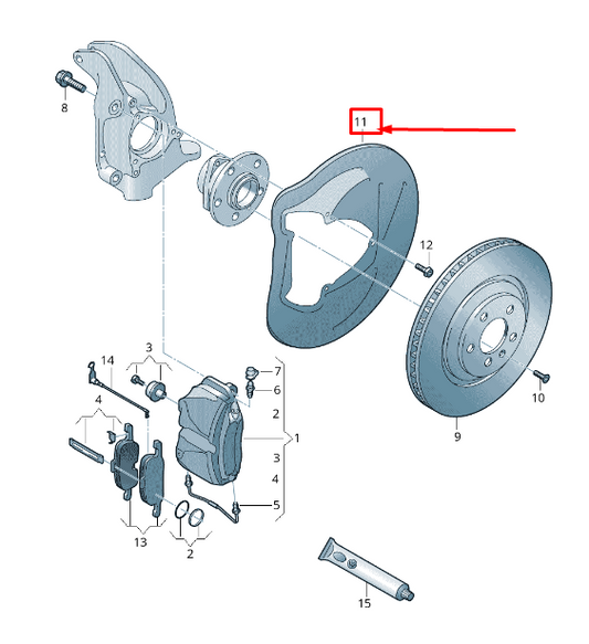NEW AUDI A6 C8 FRONT LEFT BRAKE DISC COVER PLATE 4K0615311D ORIGINAL
