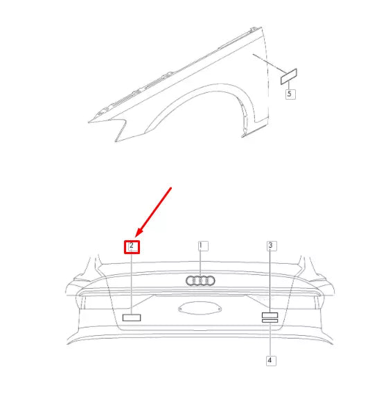 NEW AUDI Q3 8U REAR EMBLEM BADGE 8U0853741AT94