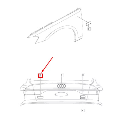 NEW AUDI Q3 8U REAR EMBLEM BADGE 8U0853741AT94