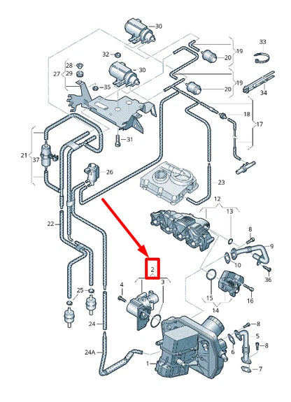 NEW VW TRANSPORTER VI T6 EXHAUST GAS RECIRCULATION EGR VALVE 03L131477A ORIGINAL