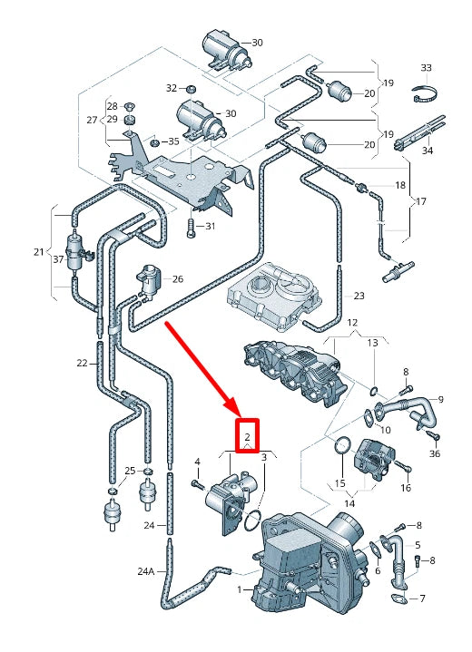 NEW VW TRANSPORTER VI T6 EXHAUST GAS RECIRCULATION EGR VALVE 03L131477A ORIGINAL