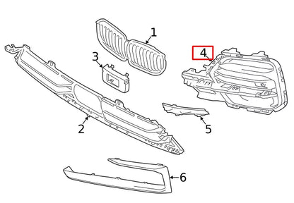 NEW BMW X5 G05 FRONT BUMPER LEFT GRILLE 51115A1E045 5A1E045 ORIGINAL