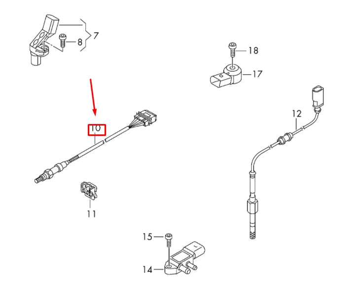 NEW VOLKSWAGEN CADDY 2K LAMBDA PROBE 04L906262L ORIGINAL