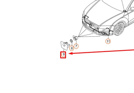 NEW AUDI A3 8P FRONT OUTER ULTRASOUND SENSOR SUPPORT 8P0919267E ORIGINAL