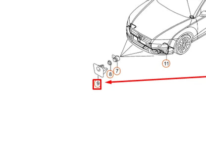 NEW AUDI A3 8P FRONT OUTER ULTRASOUND SENSOR SUPPORT 8P0919267E ORIGINAL