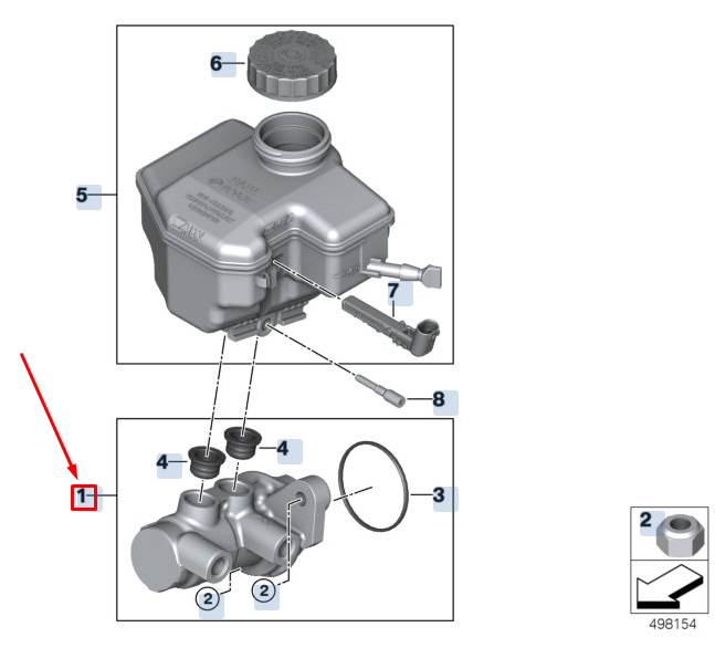 new bmw 3 g20 brake master cylinder repair kit 34336892204 original