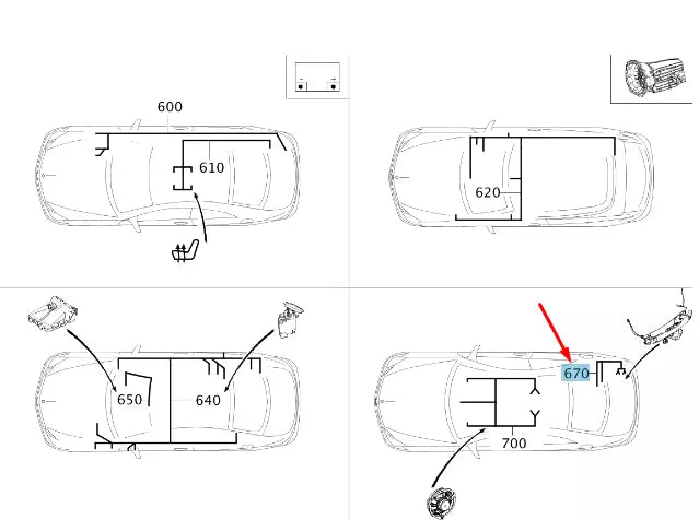 NEW MERCEDES-BENZ E C207 TRAILER COUPLING WIRING HARNESS A2075405707 ORIGINAL