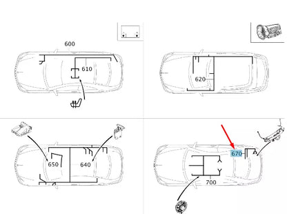 NEW MERCEDES-BENZ E C207 TRAILER COUPLING WIRING HARNESS A2075405707 ORIGINAL
