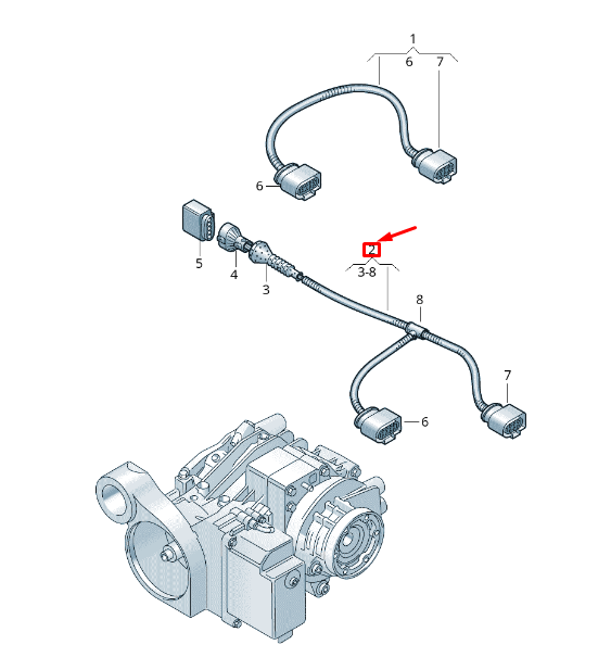 NEW VW TRANSPORTER T6 REAR AXLE DIFFERENTIAL ADAPTER LOOM 7E0971426F ORIGINAL
