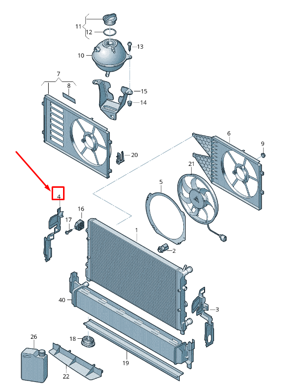 new skoda rapid nh right engine radiator air guide 5ja121284d original