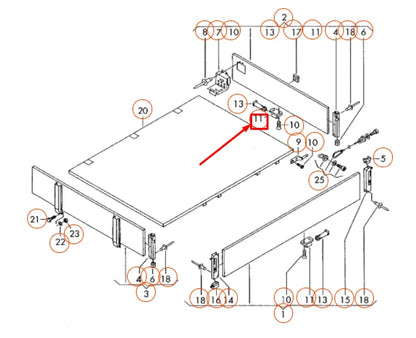 NEW VOLKSWAGEN TRANSPORTER T5 LOAD FLAP HINGE BRACKET 7J0829365