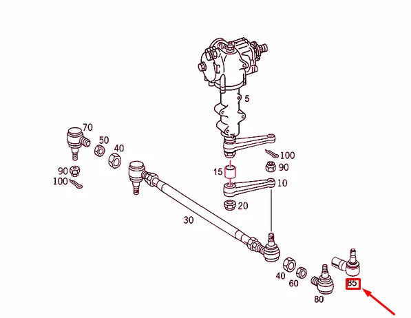 NEW MERCEDES-BENZ G W463 STEERING LINKAGE TIE ROD END A6023300235 ORIGINAL