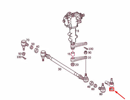 NEW MERCEDES-BENZ G W463 STEERING LINKAGE TIE ROD END A6023300235 ORIGINAL