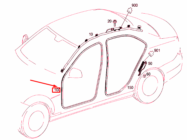 new mercedes-benz e w212 front door edge protection a21269700519g44 original