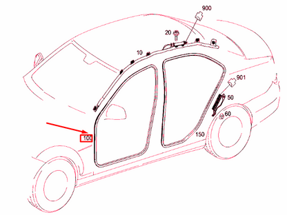new mercedes-benz e w212 front door edge protection a21269700519g44 original