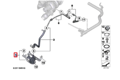 NEW BMW 1 F20 ADDITIONAL WATER PUMP 11515A36585 ORIGINAL