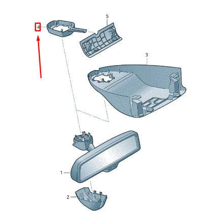 NEW VW TOUAREG 7P MK2 INTERIOR MIRROR CABLE GUIDE COVER 7P68575949B9 ORIGINAL