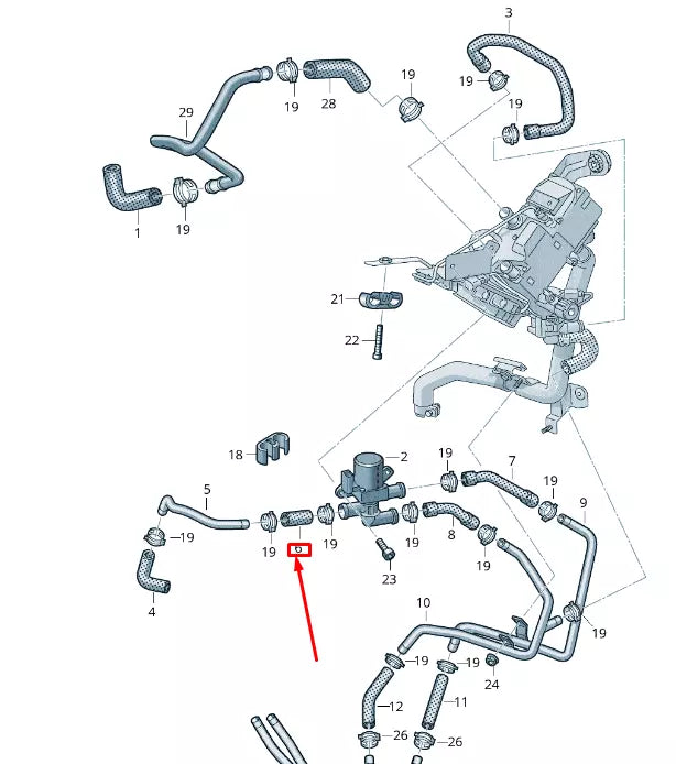NEW VW TOUAREG 7P MK2 COOLANT HOSE PIPE 7L0815371D