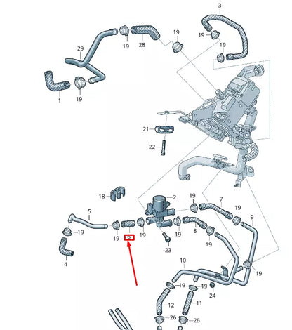 NEW VW TOUAREG 7P MK2 COOLANT HOSE PIPE 7L0815371D