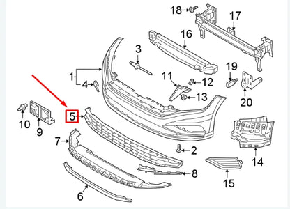 NEW VOLKSWAGEN JETTA A7 FRONT BUMPER LOWER GRILLE 17A8536779B9 ORIGINAL