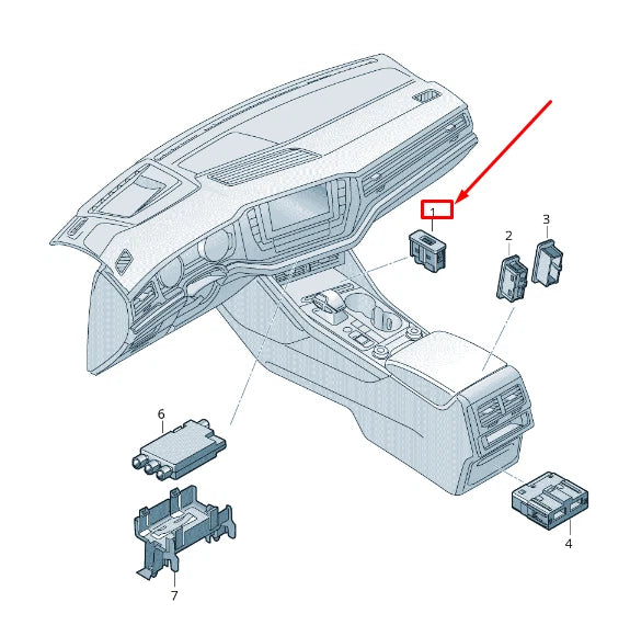 NEW VW TOUAREG CR USB CONNECTOR 760035222J ORIGINAL
