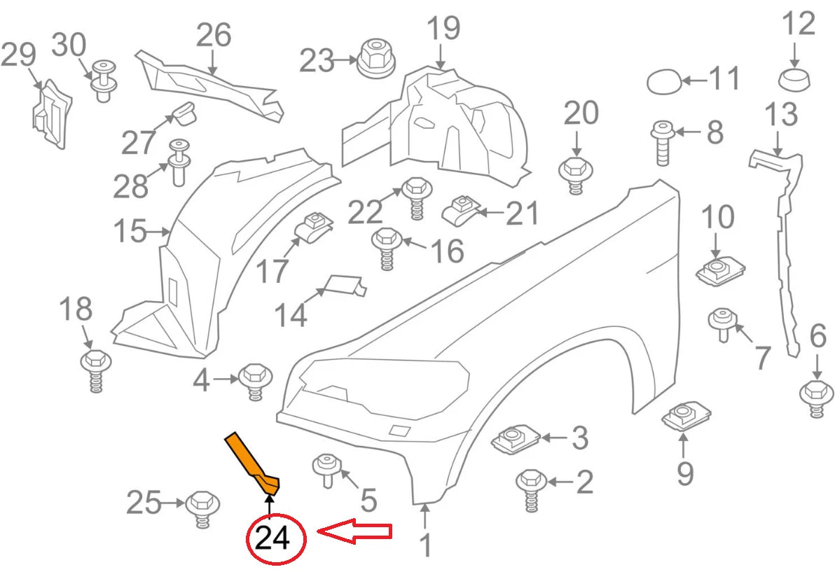 NEW BMW X6 E71 FRONT RIGHT WHEEL ARCH PRESSURE LIP 7188840 51757188840 ORIGINAL