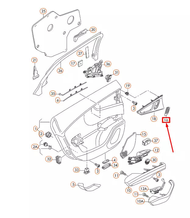 NEW AUDI A6 C7 REAR RIGHT DOOR LOUDSPEAKER TRIM 4G00354104PK ORIGINAL