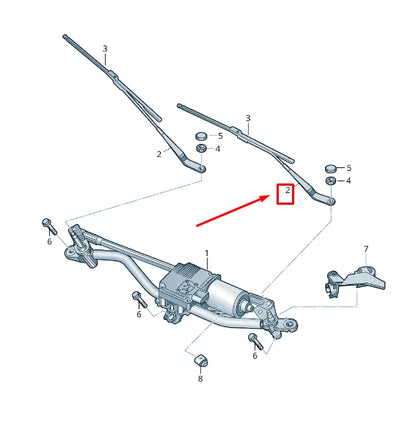 NEW AUDI A5 CABRIO 8F FRONT LEFT WIPER ARM RHD 8F2955407A1P9