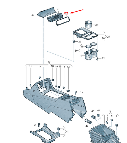 new vw touareg 7p mk2 display and control unit trim rhd 7p2863100bdv8 original