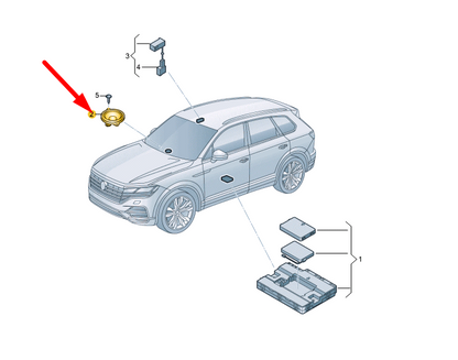NEW VW TOUAREG CR MK3 EMERGENCY CALL LOUDSPEAKER 7C0035397A ORIGINAL