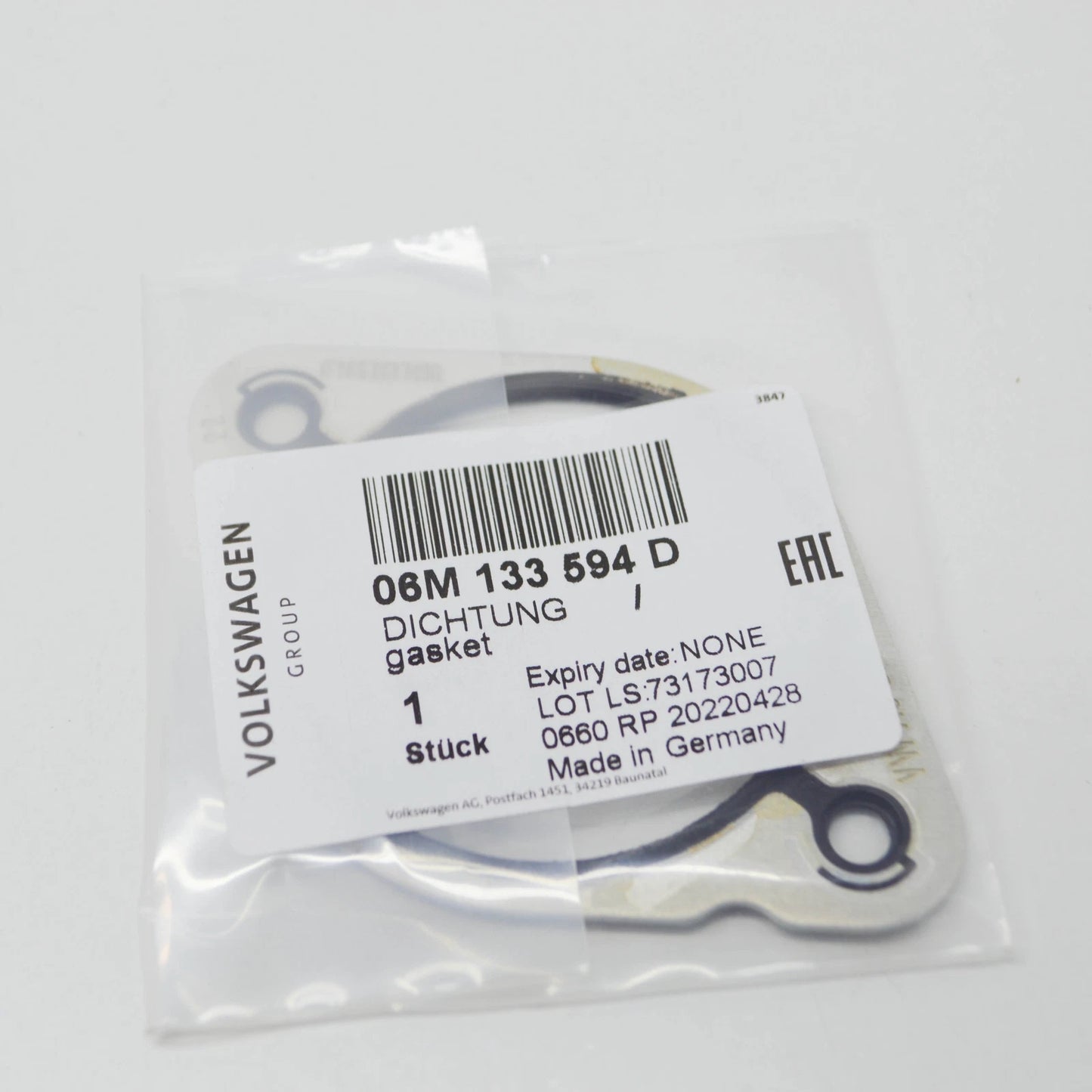 NEW AUDI A6 C8 TURBOCHARGER PRESSURE PIPE SEAL 06M133594D ORIGINAL