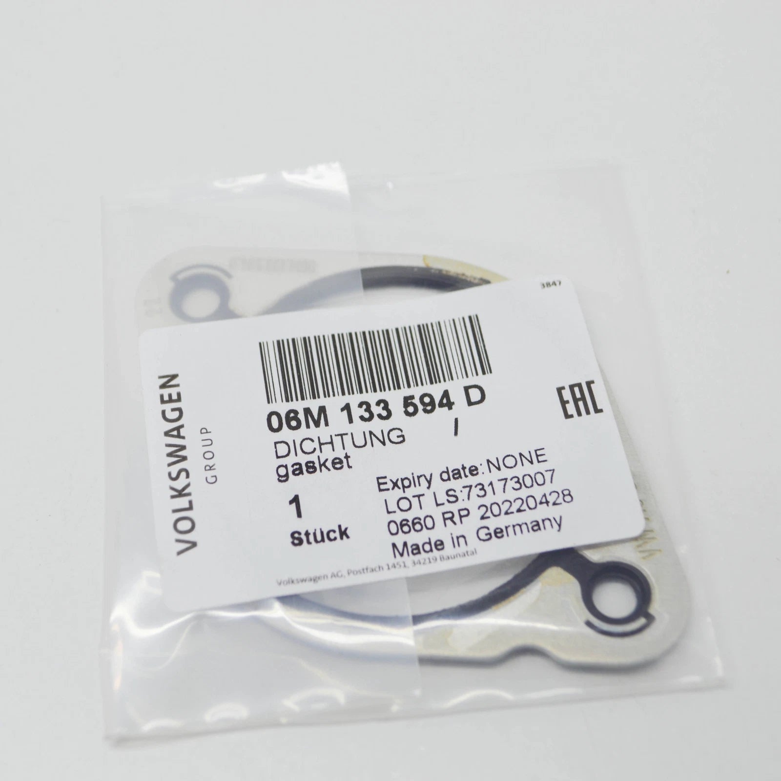 NEW AUDI A6 C8 TURBOCHARGER PRESSURE PIPE SEAL 06M133594D ORIGINAL