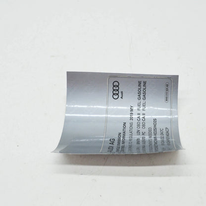 NEW AUDI A4 B9 EMMISION DATA PLATE 8W0010504AB ORIGINAL