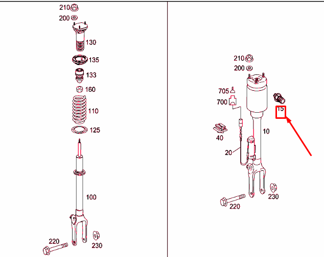 NEW MB ML W164 FRONT SUSPENSION STRUT CONNECTING SHEET A0003270369 ORIGINAL
