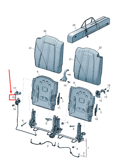 new audi tt roadster fv rear left seat latch release handle 8s8885681lm6