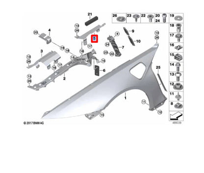 NEW BMW I8 I12 REAR LEFT DEFORMATION ELEMENT 51647336273 ORIGINAL
