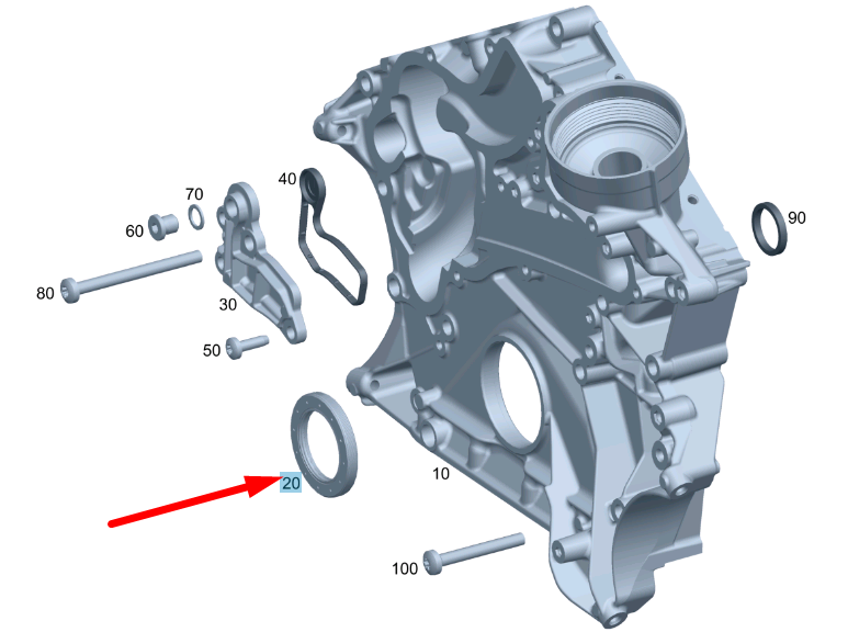 NEW MB ML W166 TIMING CASE RADIAL SHAFT SEALING RING A0149977046 ORIGINAL