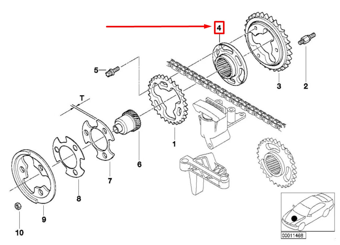 NEW BMW 5 E39 SPLINED SLEEVE 11361438306 1438306 ORIGINAL